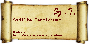 Szőke Tarziciusz névjegykártya