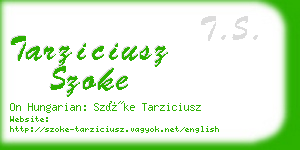 tarziciusz szoke business card